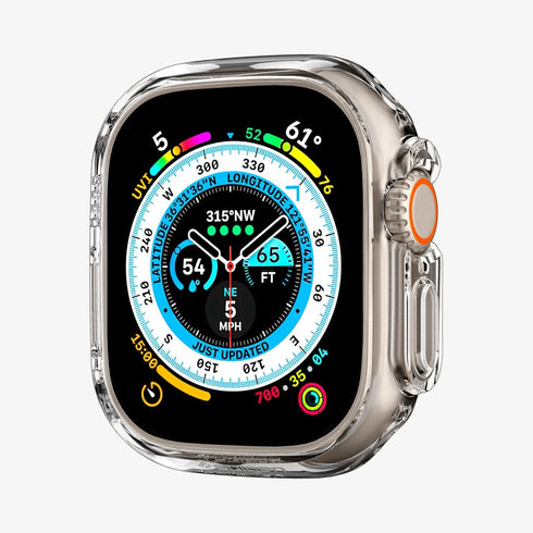 ACS05458 - Apple Watch Ultra (Apple Watch (49mm)) Case Thin Fit in black showing the front